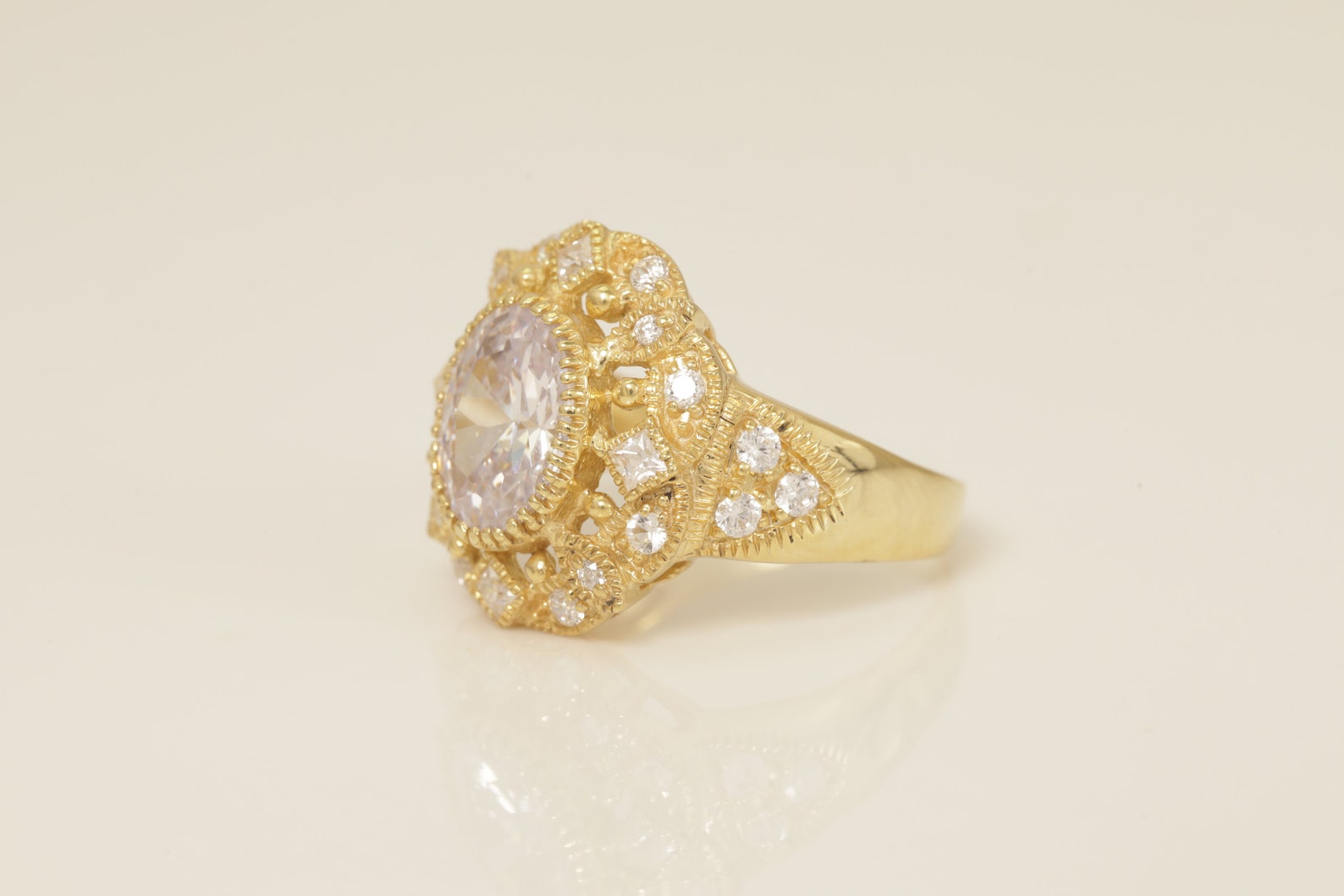 Floral Diamond Engagement Ring, Cluster Diamond Ring, Diamond Statement Ring, Bridal Promise Ring for Women, Anniversary Ring